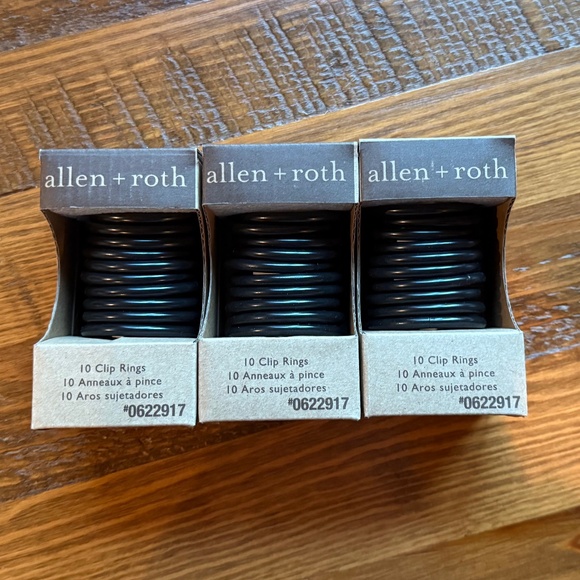 60 Black Curtain Rod Rings - Picture 2 of 5